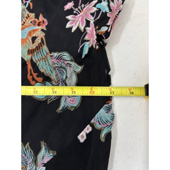 ICE Vintage Silk Blend Y2K Dress Drapped Neck Asymetrical Hem Fairy Size Medium - Picture 12 of 13